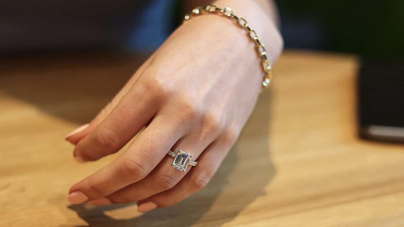 emerald diamond engagement rings